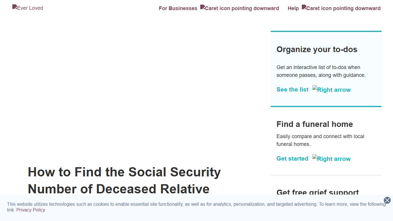 How To Find The Social Security Number Of Deceased Relative Ever Loved